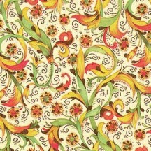 Floral and Leaf Florentine Print Paper ~ Kartos Italy